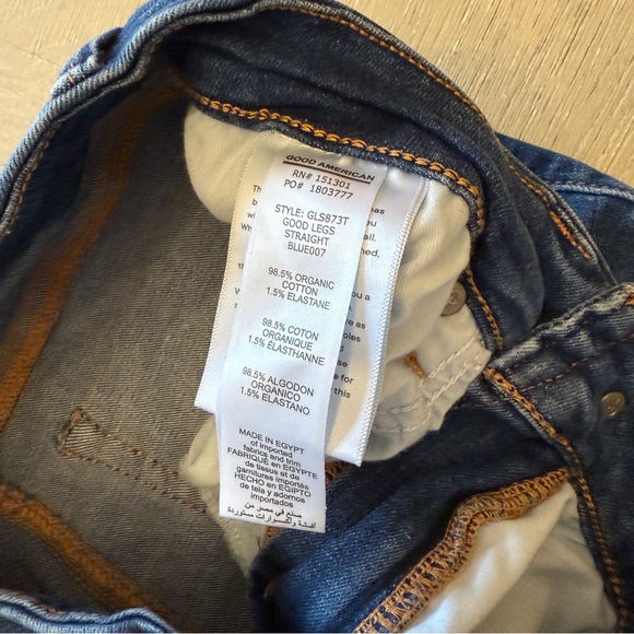 Good American Dark Blue Flare Jeans Sz 8 - Picture 5 of 7